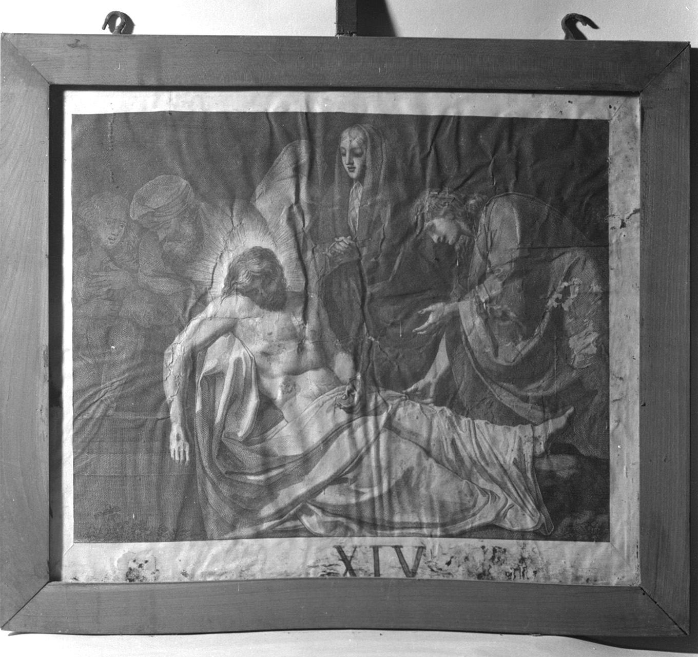 stazione XIV: Gesù deposto nel sepolcro (stampa) di Pera Giuseppe, Sabatelli Luigi, Cecchini Giovanni Battista (sec. XIX)