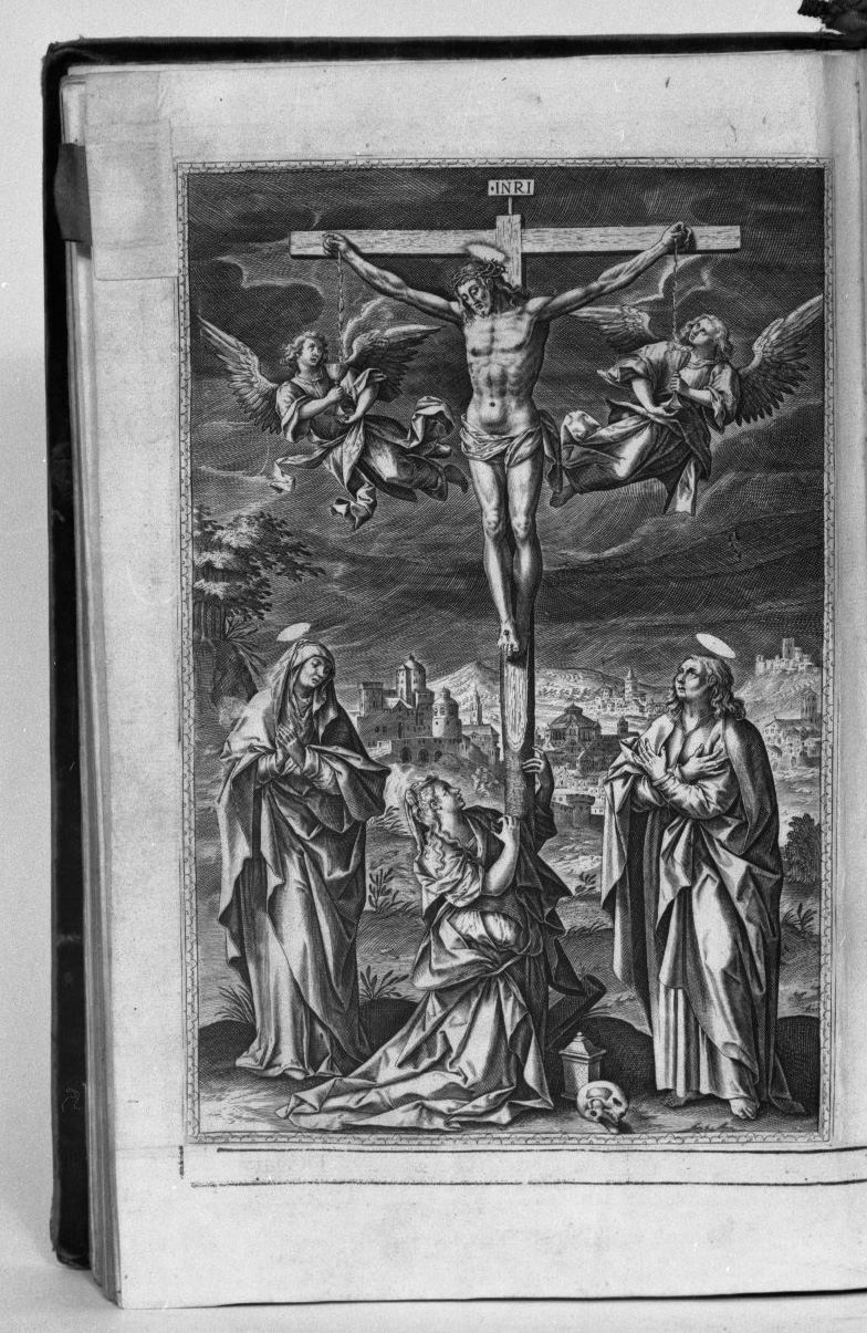 crocifissione di Cristo (stampa) - ambito romano (sec. XVII)