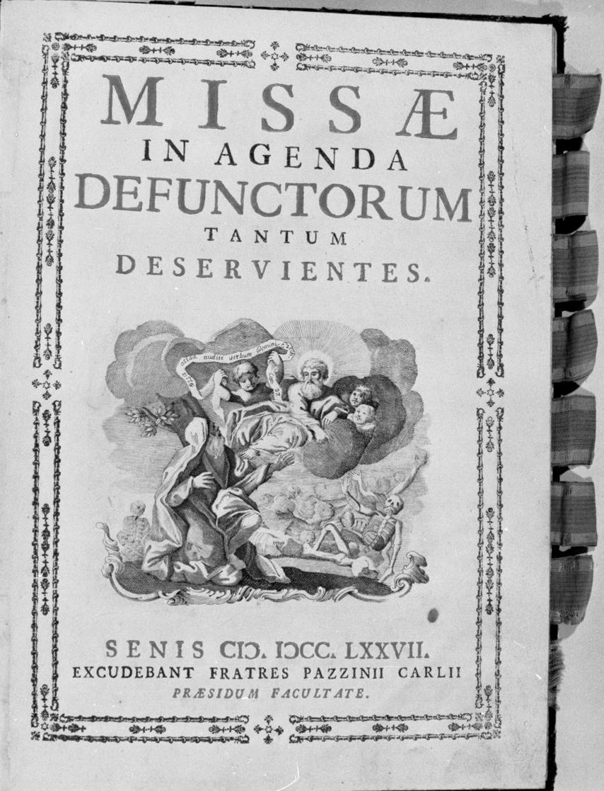 Dio Padre, figura allegorica e angeli (stampa) - ambito senese (sec. XVIII)