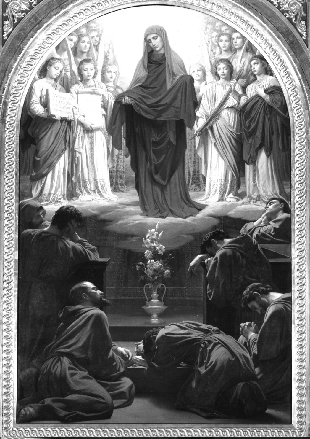 apparizione della Madonna (dipinto) di Franchi Alessandro (sec. XIX)