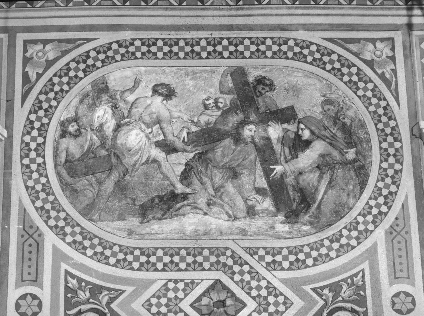 Cristo incontra la Madonna sulla via del Calvario (dipinto, elemento d'insieme) di Nasini Giuseppe Nicola (secc. XVII/ XVIII)