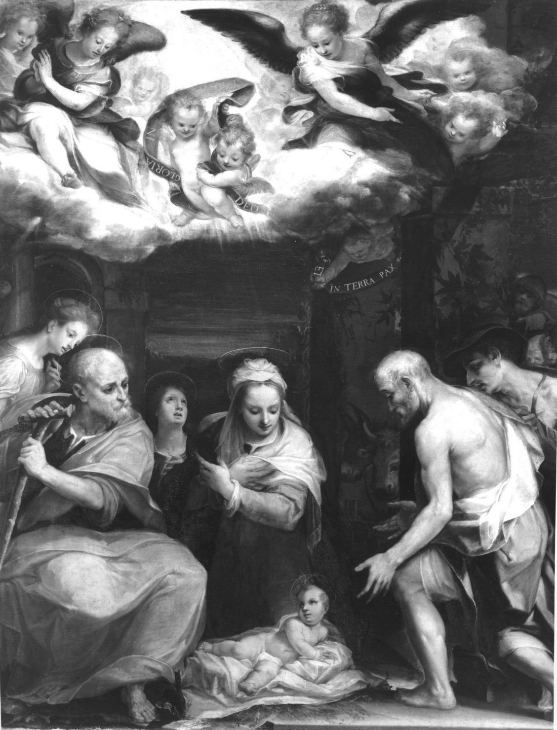 adorazione dei pastori (dipinto) di Casolani Alessandro (sec. XVI)