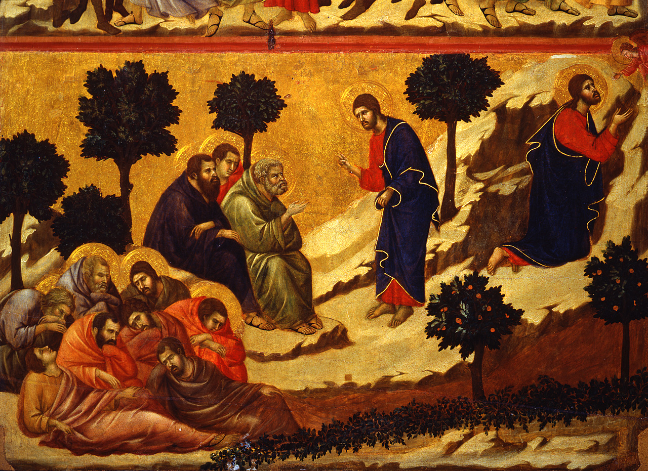 orazione di Cristo nell'orto di Getsemani (ancona, elemento d'insieme) di Duccio di Boninsegna (primo quarto sec. XIV)