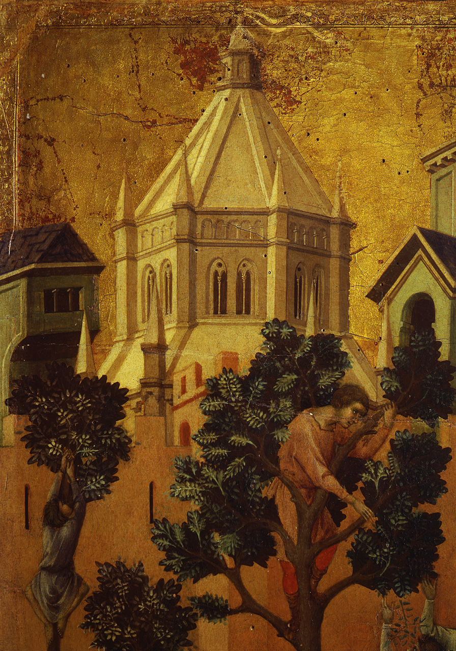 entrata di Cristo in Gerusalemme (ancona, elemento d'insieme) di Duccio di Boninsegna (primo quarto sec. XIV)