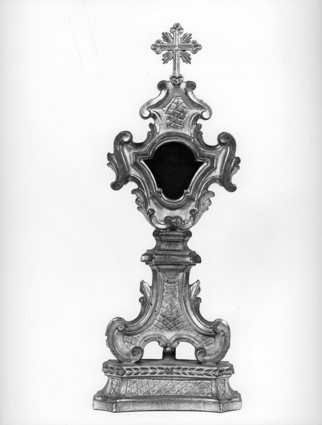 reliquiario - a ostensorio, serie - bottega senese (sec. XVIII)