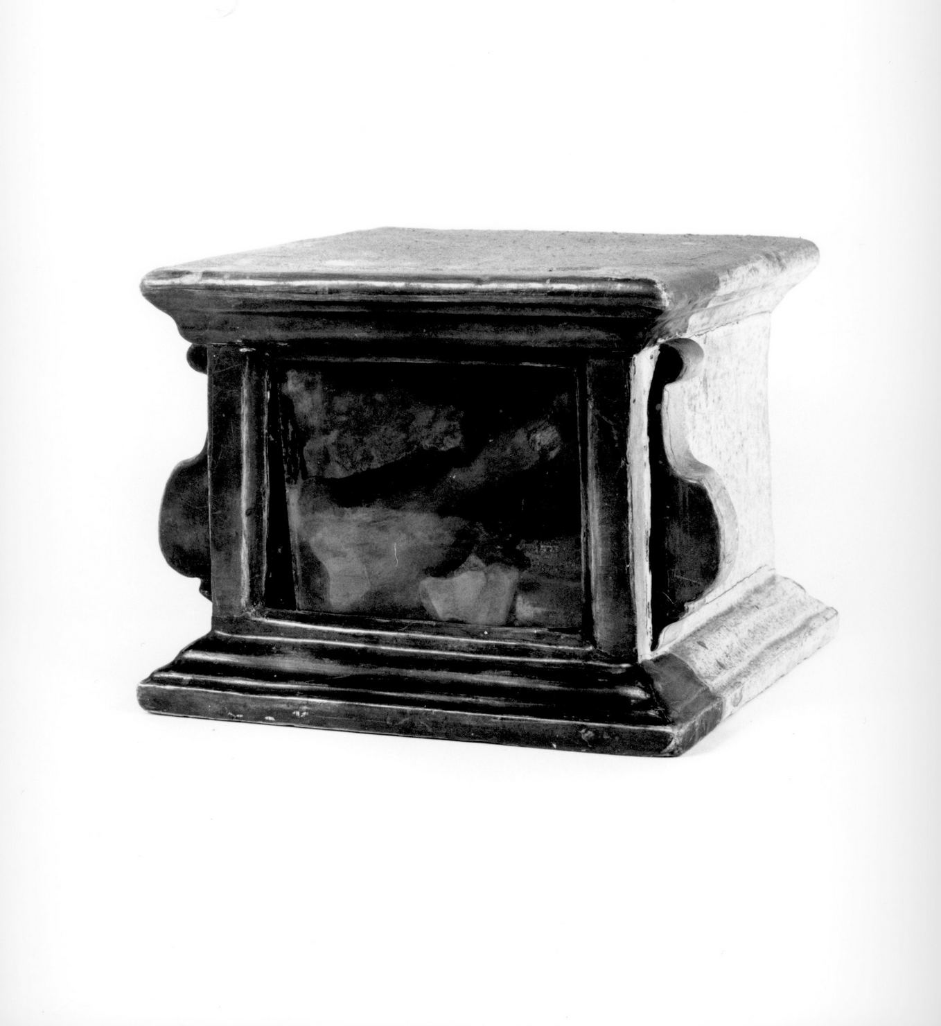 reliquiario a teca - a cassetta, serie - bottega senese (sec. XVII)