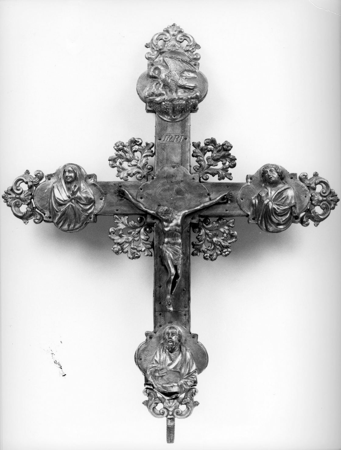 Cristo crocifisso (croce processionale) - bottega senese (ultimo quarto sec. XIV)