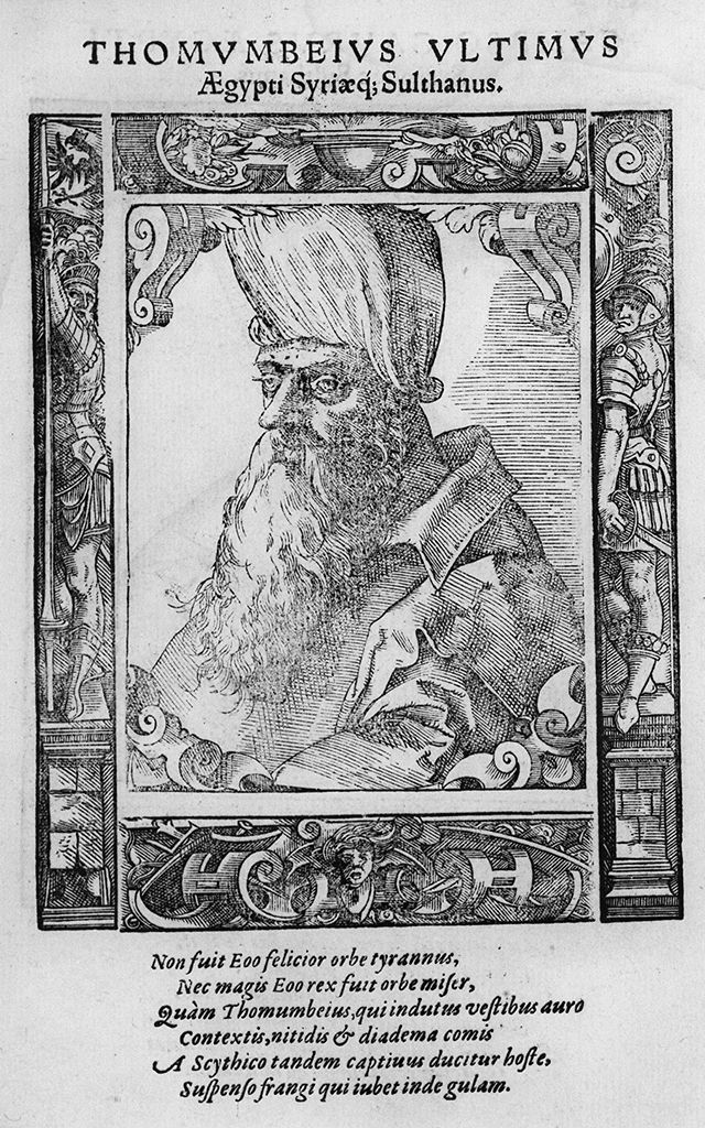 busto del sultano del Cairo Tuman Bey (stampa, stampa composita) di Stimmer Tobias (sec. XVI, sec. XVI)