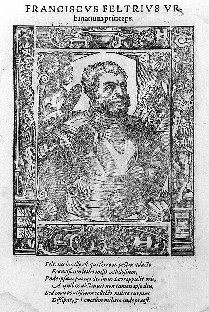 busto ritratto di Francesco Della Rovere (stampa, stampa composita) di Stimmer Tobias (sec. XVI)