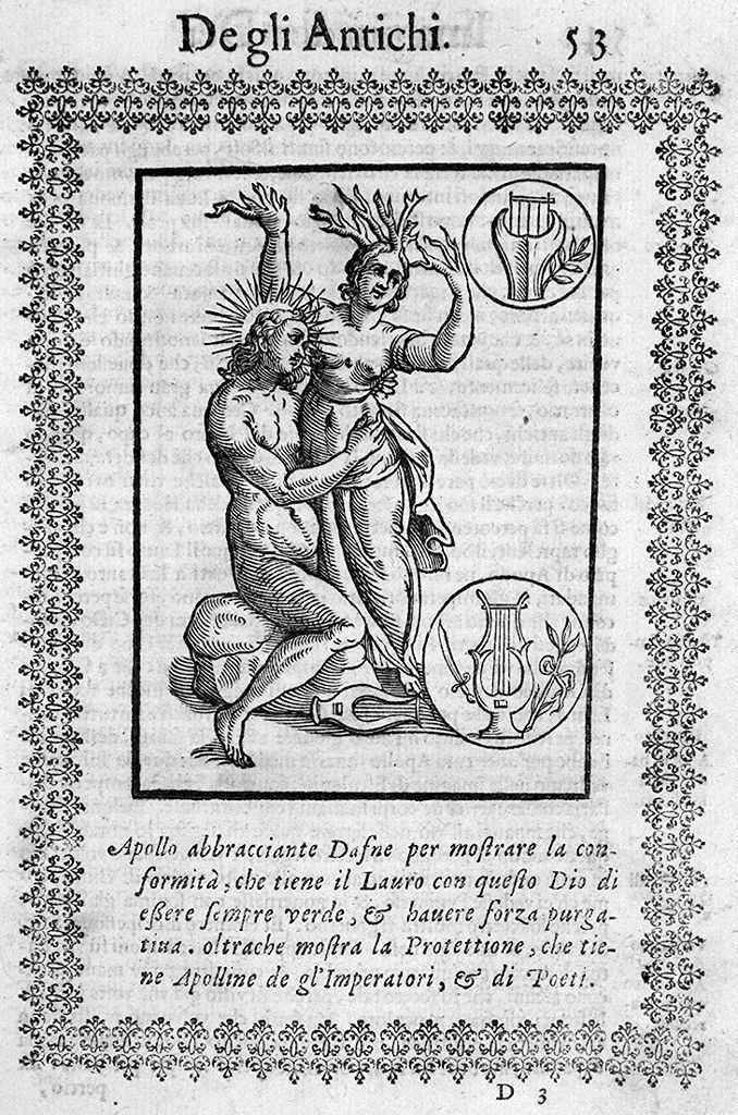 Apollo e Dafne (stampa, elemento d'insieme) di Ferroverde Filippo (sec. XVII)