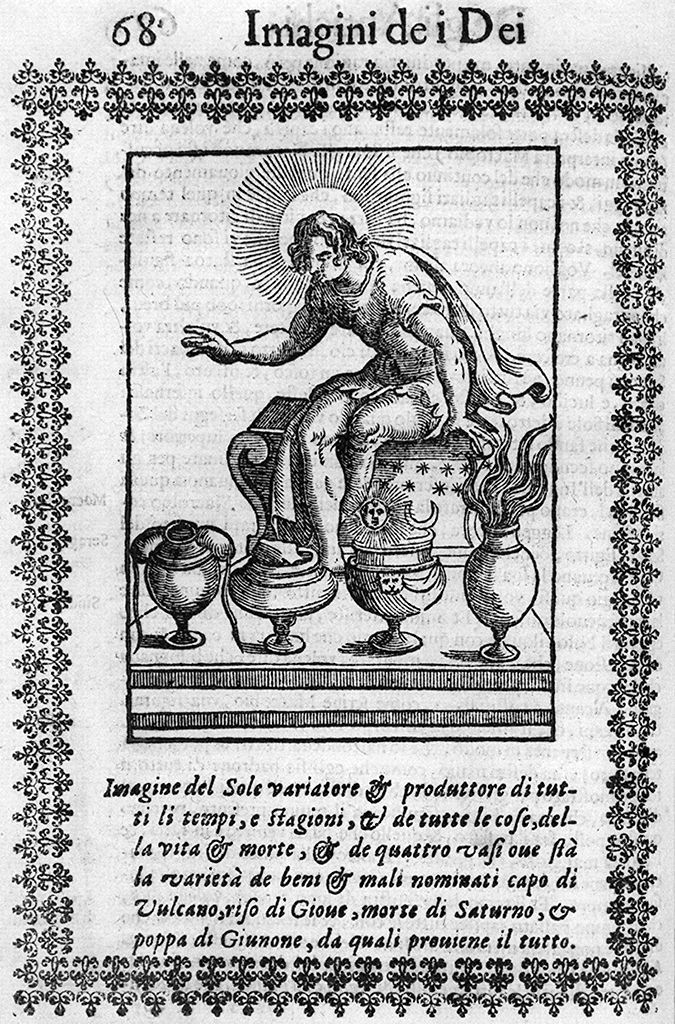 Apollo come dio del Sole (stampa, elemento d'insieme) di Ferroverde Filippo (sec. XVII)
