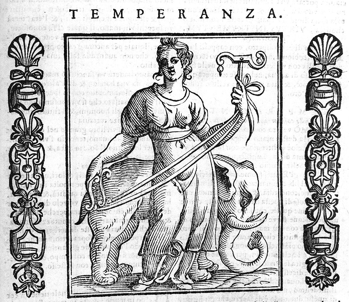 Temperanza (stampa, elemento d'insieme) - ambito veneto (sec. XVII, sec. XVII, sec. XVII)