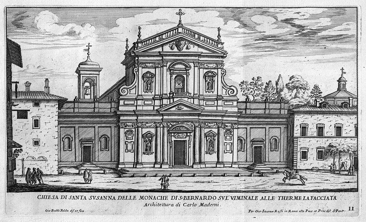 veduta della chiesa di Santa Susanna a Roma (stampa, elemento d'insieme) di Falda Giovan Battista (sec. XVII)