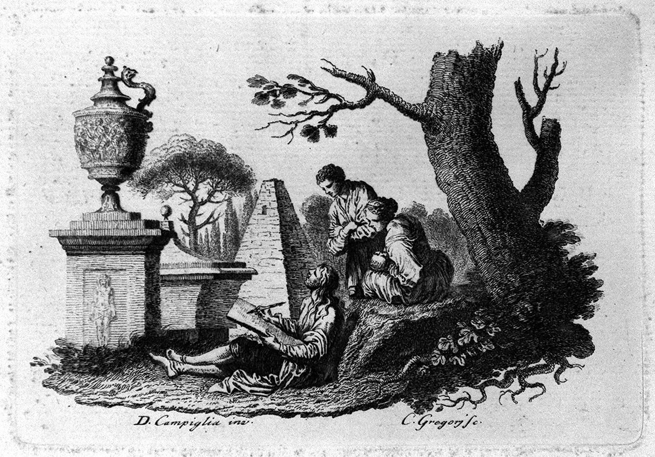 allegoria della pittura (stampa, elemento d'insieme) di Campiglia Giovanni Domenico (sec. XVIII)