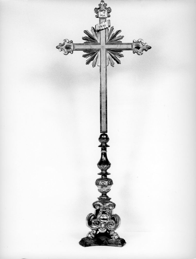 croce d'altare, elemento d'insieme - bottega senese (sec. XVIII)