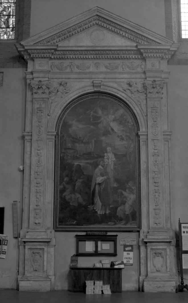 motivi decorativi a festoni con cherubini (altare) - bottega toscana (sec. XVI)