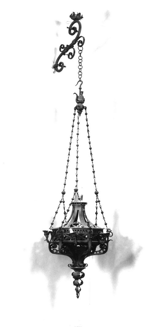 lampada pensile - bottega toscana (inizio sec. XIX)