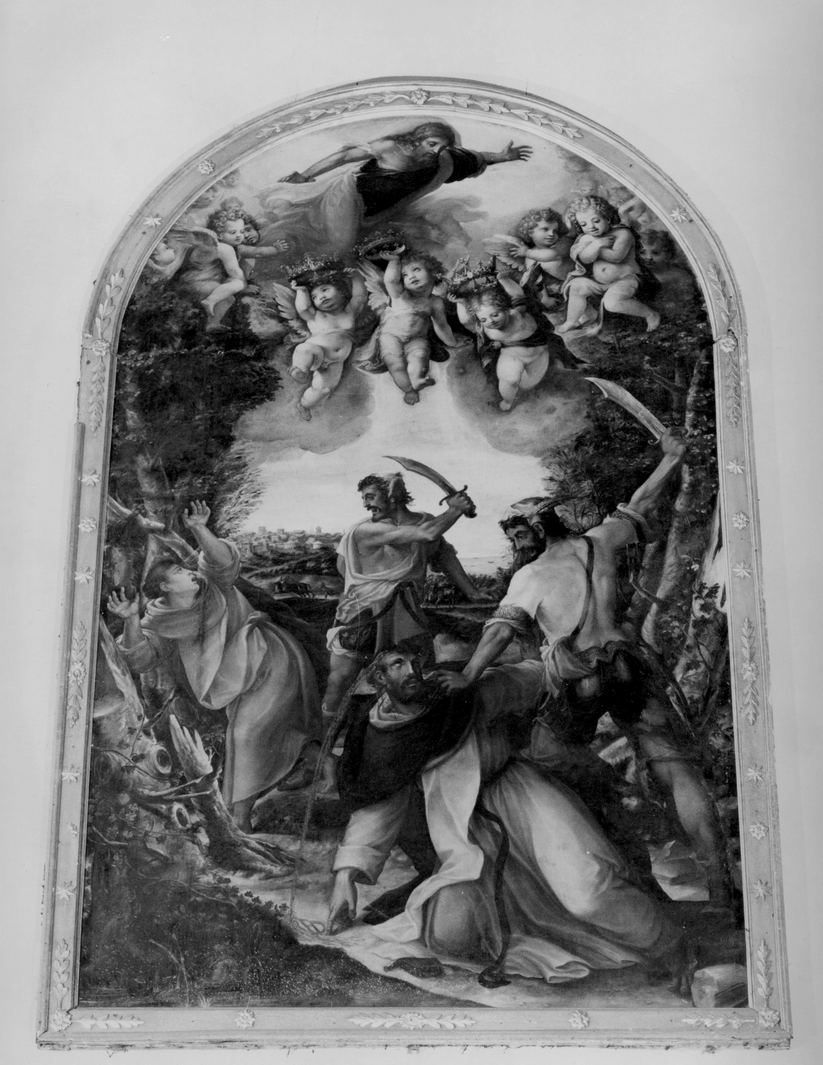 crocifissione di San Pietro (dipinto) di Salimbeni Arcangelo (sec. XVI)