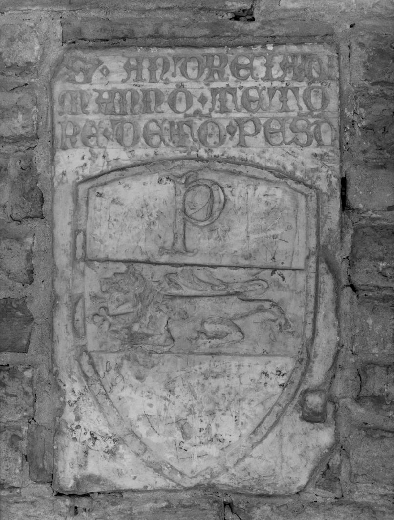 stemma gentilizio di Andrea di Manno (lapide tombale) - bottega senese (secc. XIV/ XV)