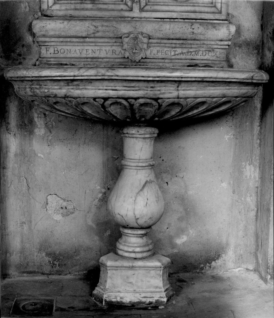 lavabo da sacrestia - bottega senese (sec. XVII)
