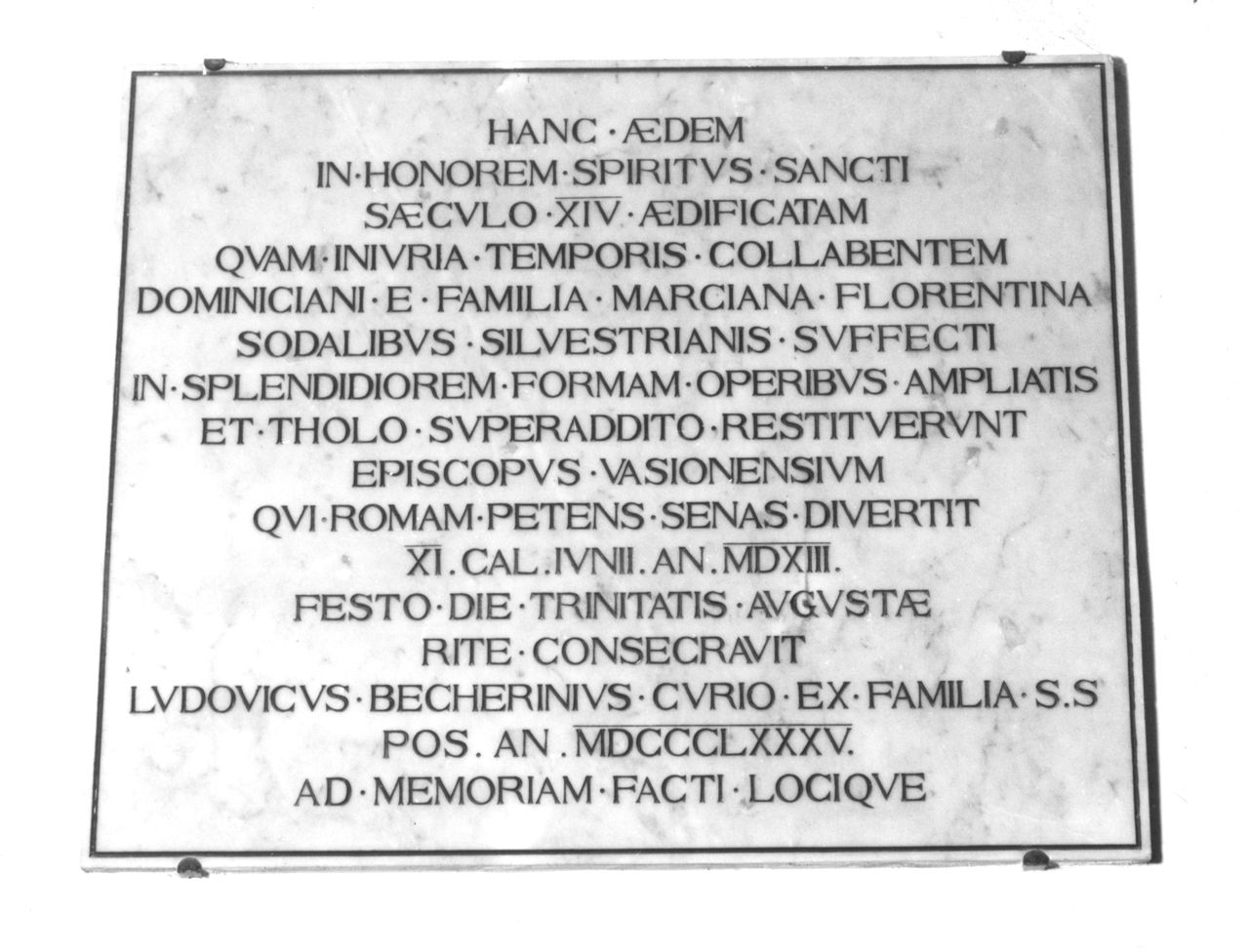 lapide commemorativa - bottega toscana (sec. XIX)