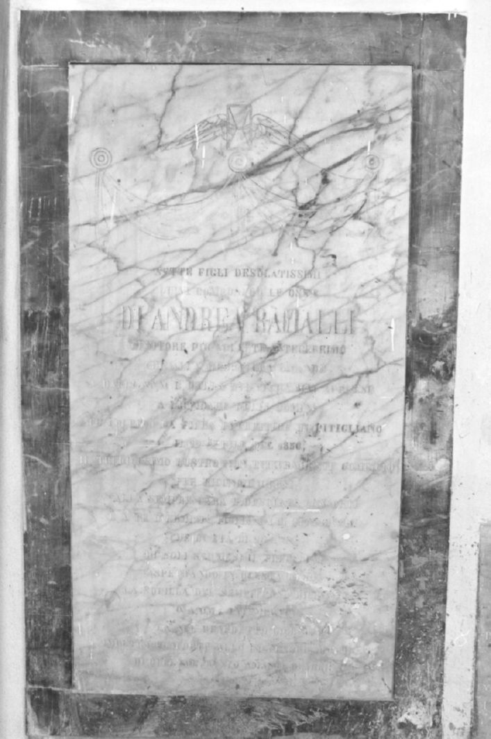 lapide tombale - bottega senese (sec. XIX)