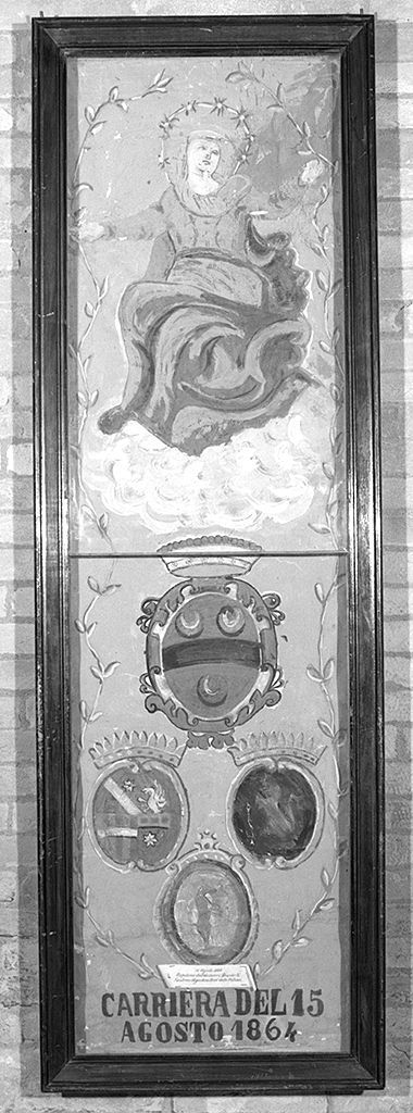 Madonna Assunta (palio) - ambito senese (sec. XIX)