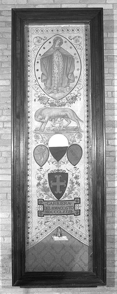 Madonna Assunta (palio) - ambito senese (sec. XIX)