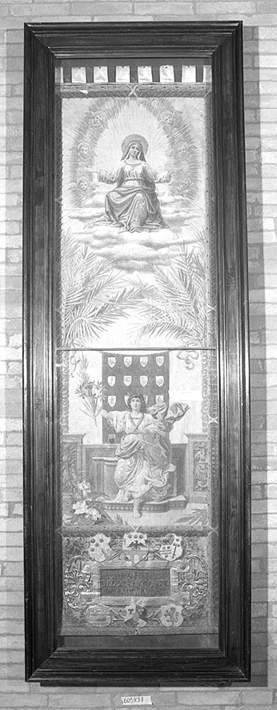 Madonna Assunta (palio) di Loli Piccolomini Pietro (sec. XX)
