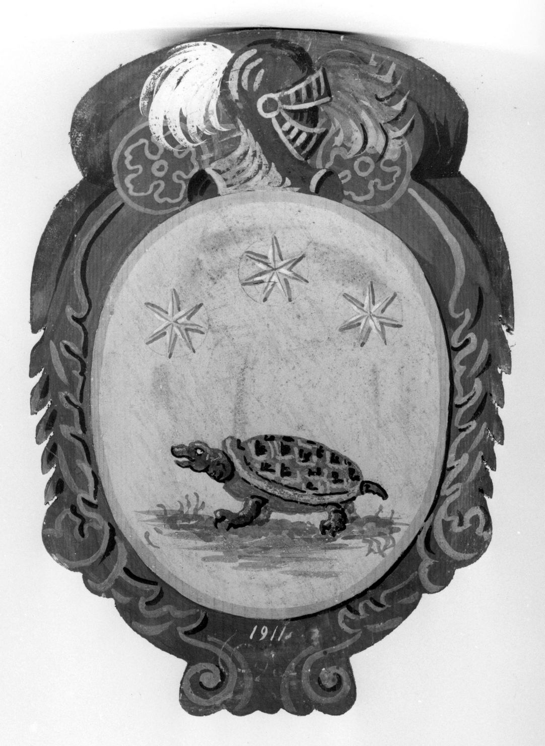 stemma della Nobile contrada dell'Aquila (dipinto, elemento d'insieme) - ambito senese (sec. XX)