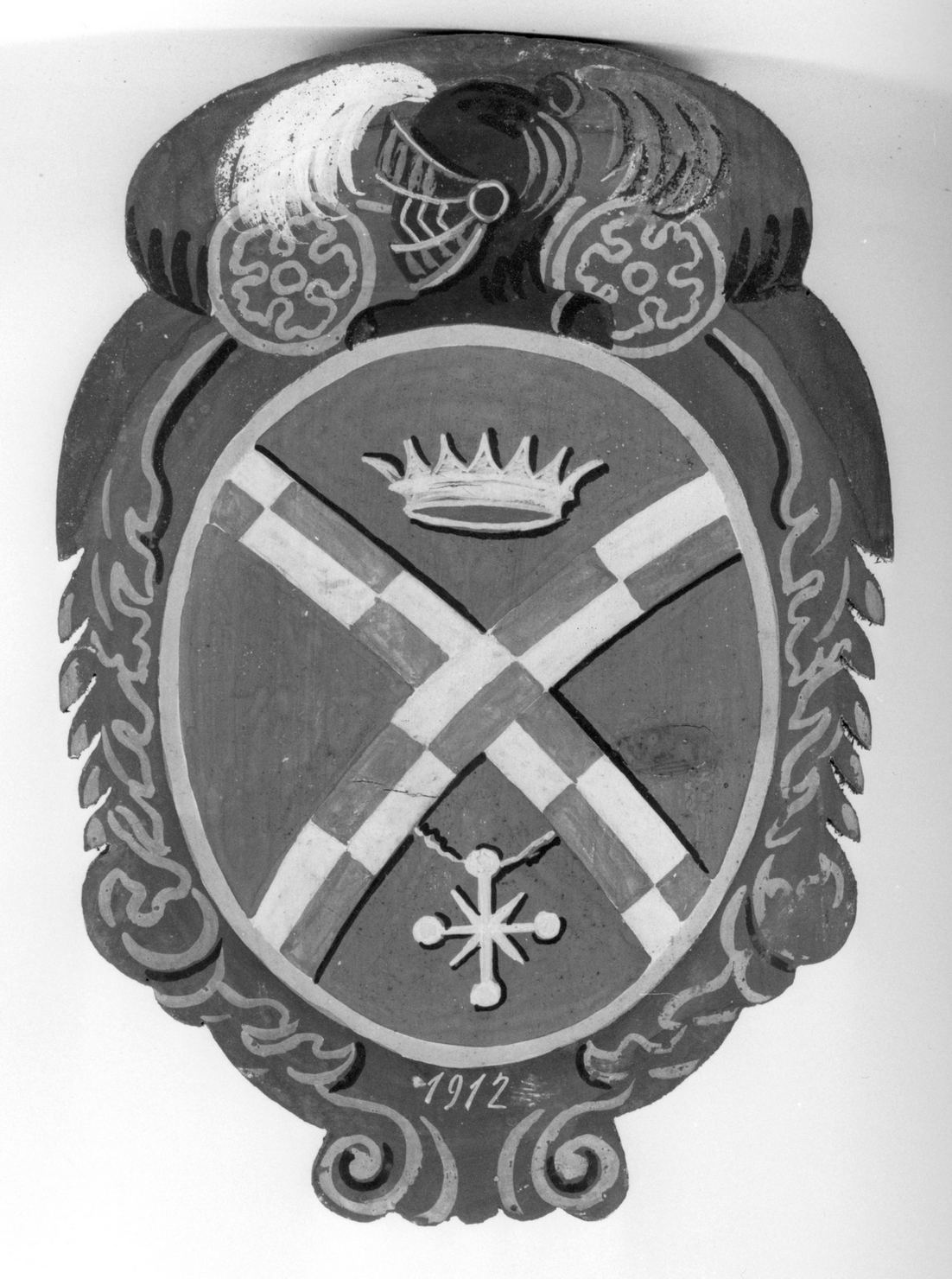 stemma della Nobile contrada dell'Aquila (dipinto, elemento d'insieme) - ambito senese (sec. XX)