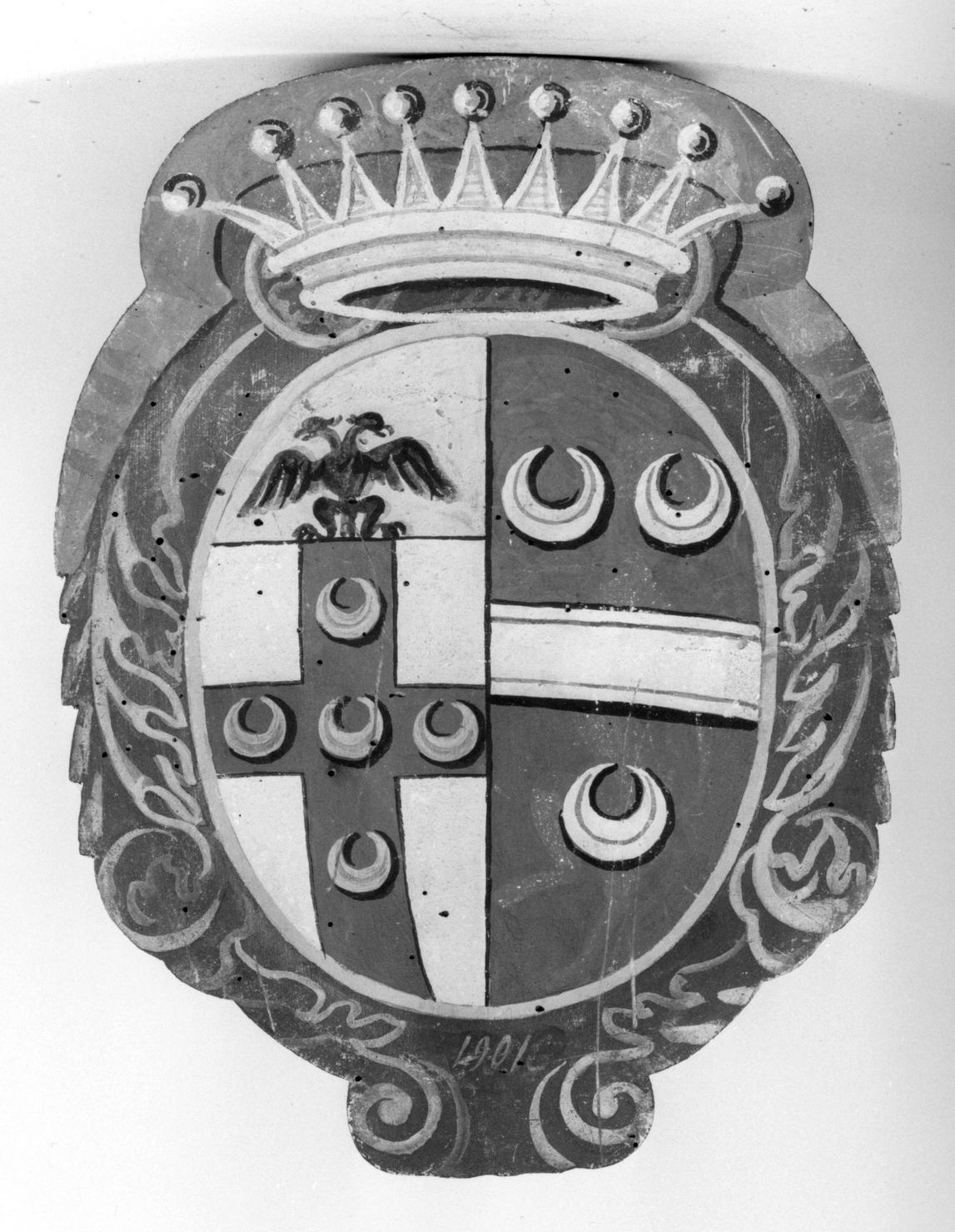 stemma della Nobile contrada dell'Aquila (dipinto, elemento d'insieme) - ambito senese (sec. XX)