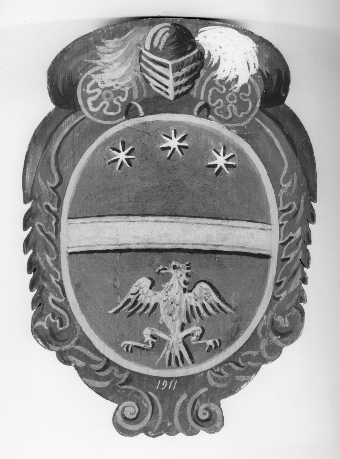 stemma della Nobile contrada dell'Aquila (dipinto, elemento d'insieme) - ambito senese (sec. XX)