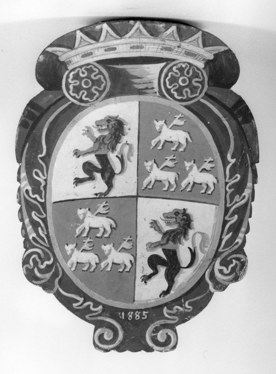 stemma della Nobile contrada dell'Aquila (dipinto, elemento d'insieme) - ambito senese (sec. XIX)