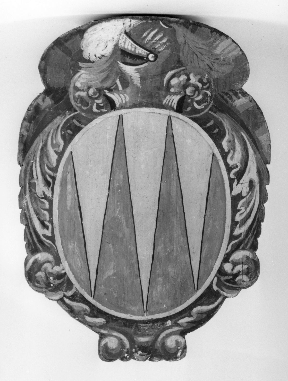 stemma gentilizio di Lenzi Giuseppe (dipinto, elemento d'insieme) - ambito senese (secc. XIX/ XX)