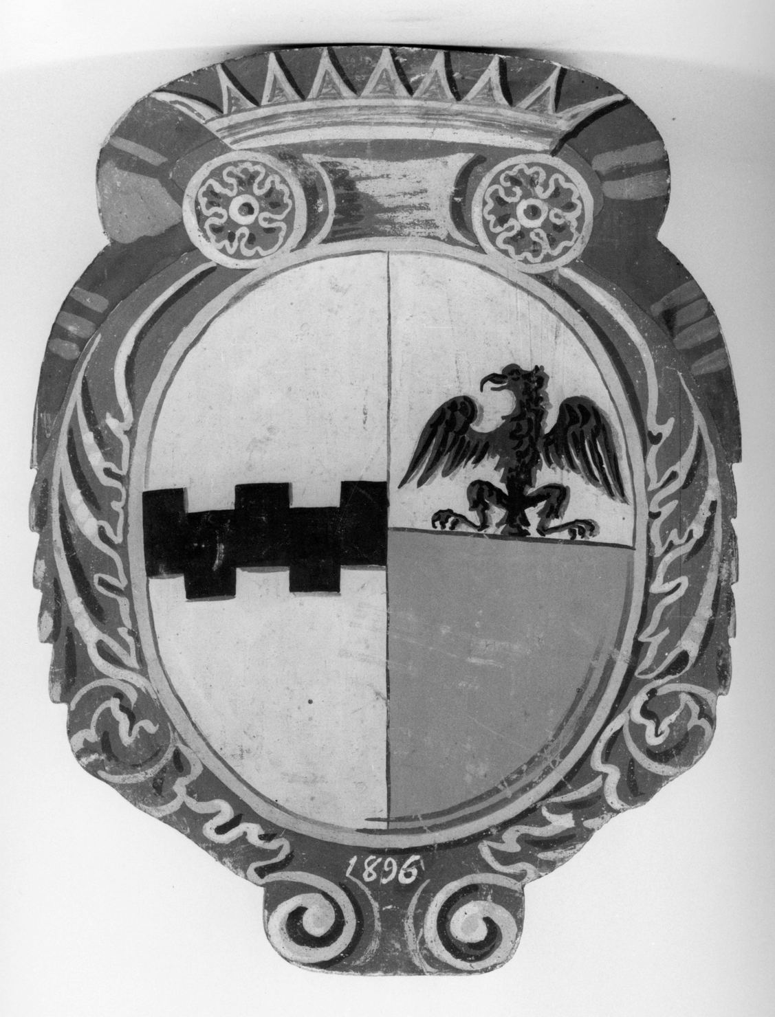 stemma gentilizio di famiglia Buonsignori-Placidi (dipinto, elemento d'insieme) - ambito senese (sec. XIX)