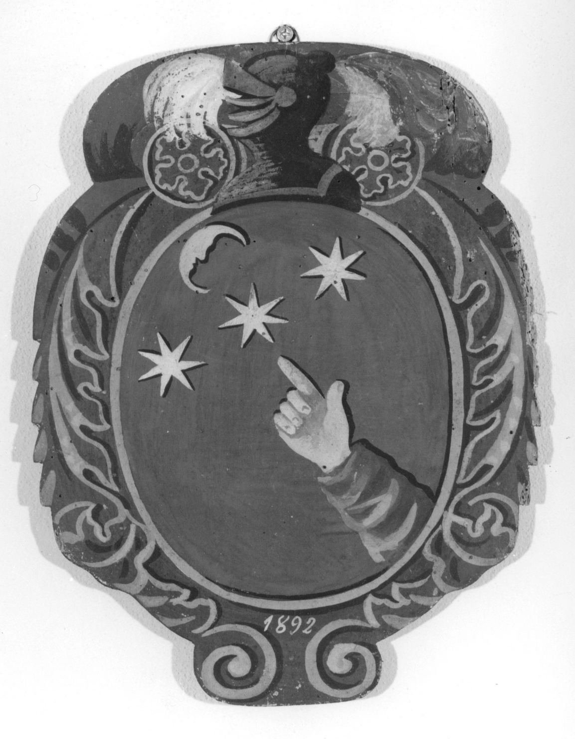 stemma della Nobile contrada dell'Aquila (dipinto, elemento d'insieme) - ambito senese (sec. XIX)