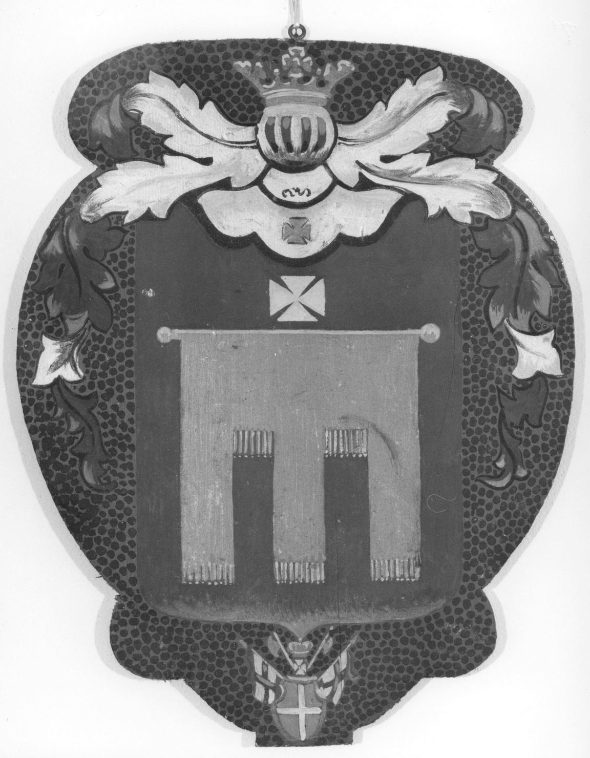 stemma gentilizio (dipinto, elemento d'insieme) - ambito senese (secc. XIX/ XX)