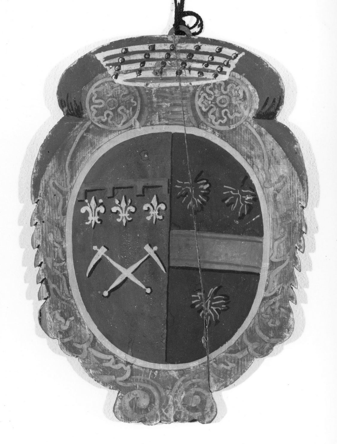 stemma gentilizio di Sergardi Biringucci Lodovico (dipinto, elemento d'insieme) - ambito senese (sec. XX)