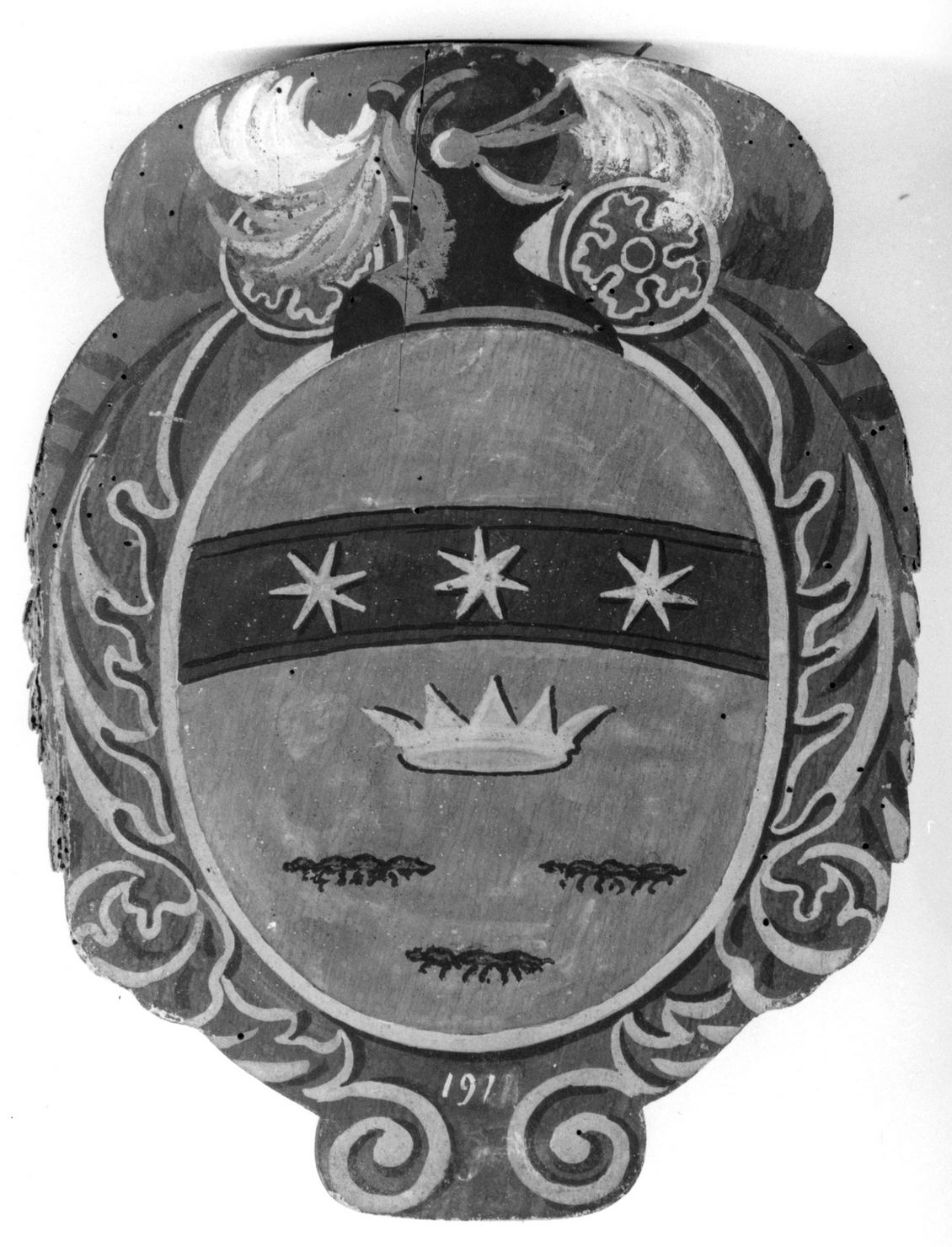 stemma gentilizio (dipinto, elemento d'insieme) - ambito senese (secc. XIX/ XX)