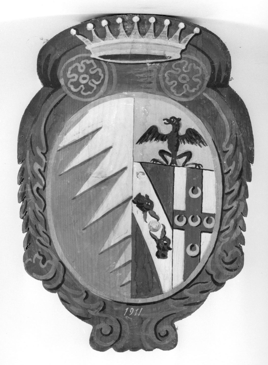 stemma gentilizio di Alessandro Bandini Piccolomini (dipinto, elemento d'insieme) - ambito senese (sec. XX)