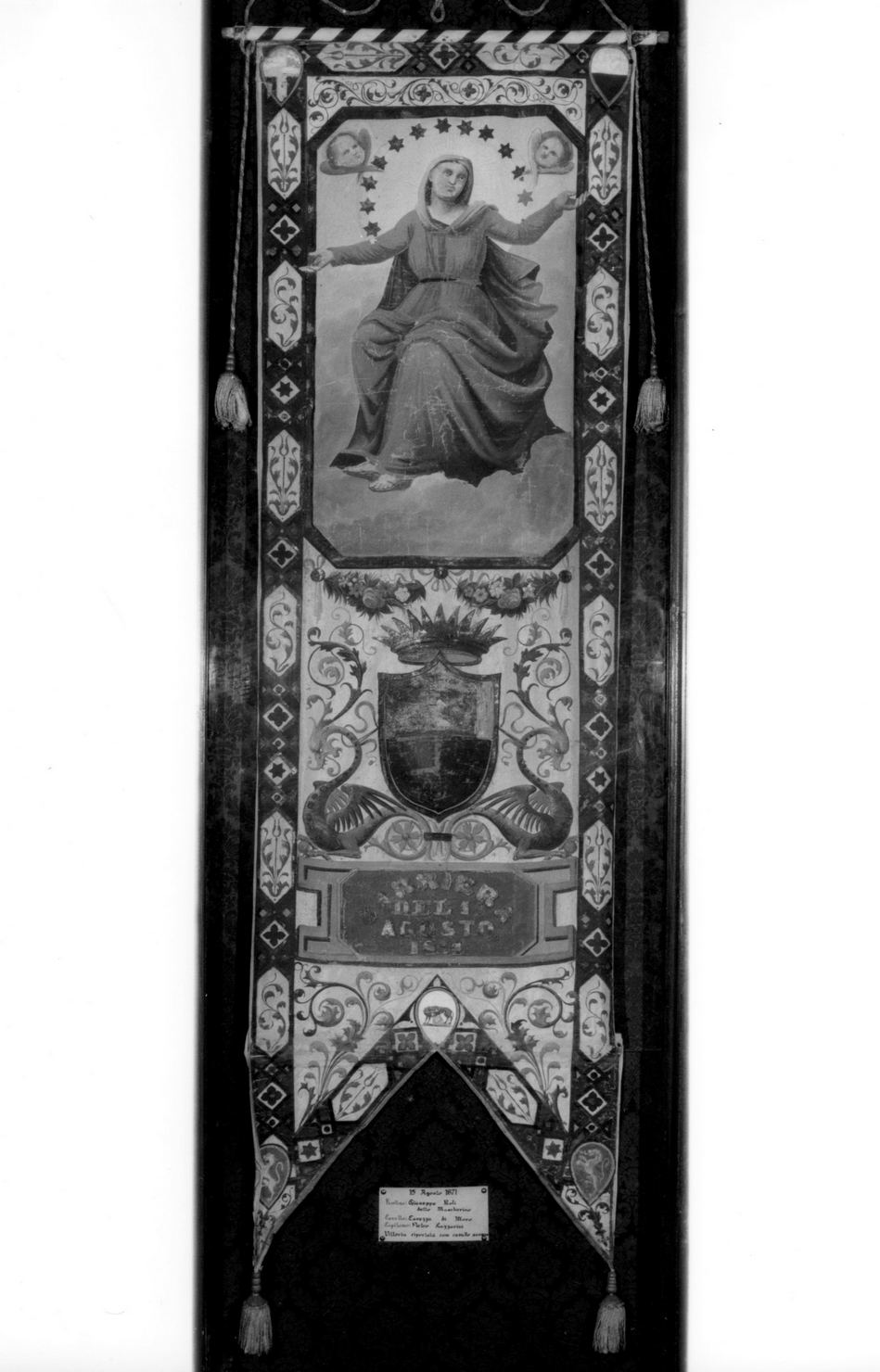 Madonna Assunta (palio) - ambito senese (sec. XIX)