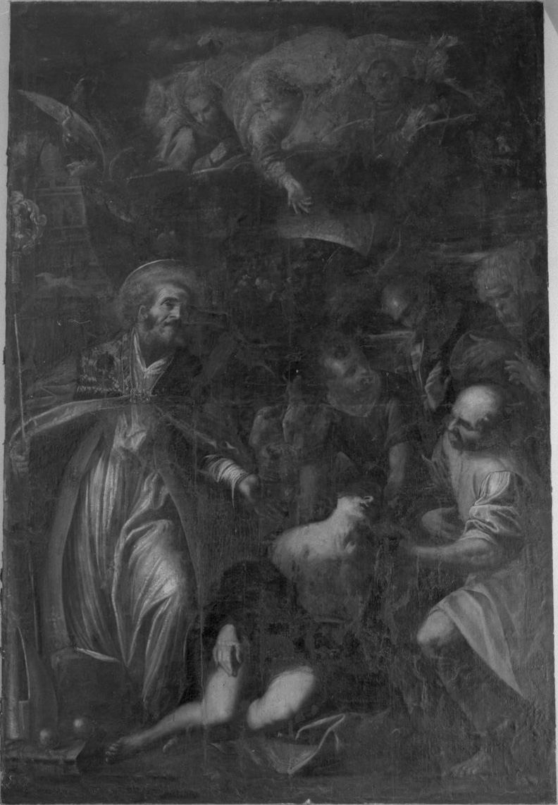 San Nicola di Bari resuscita i tre fanciulli (dipinto) di Vanni Raffaello (sec. XVII)