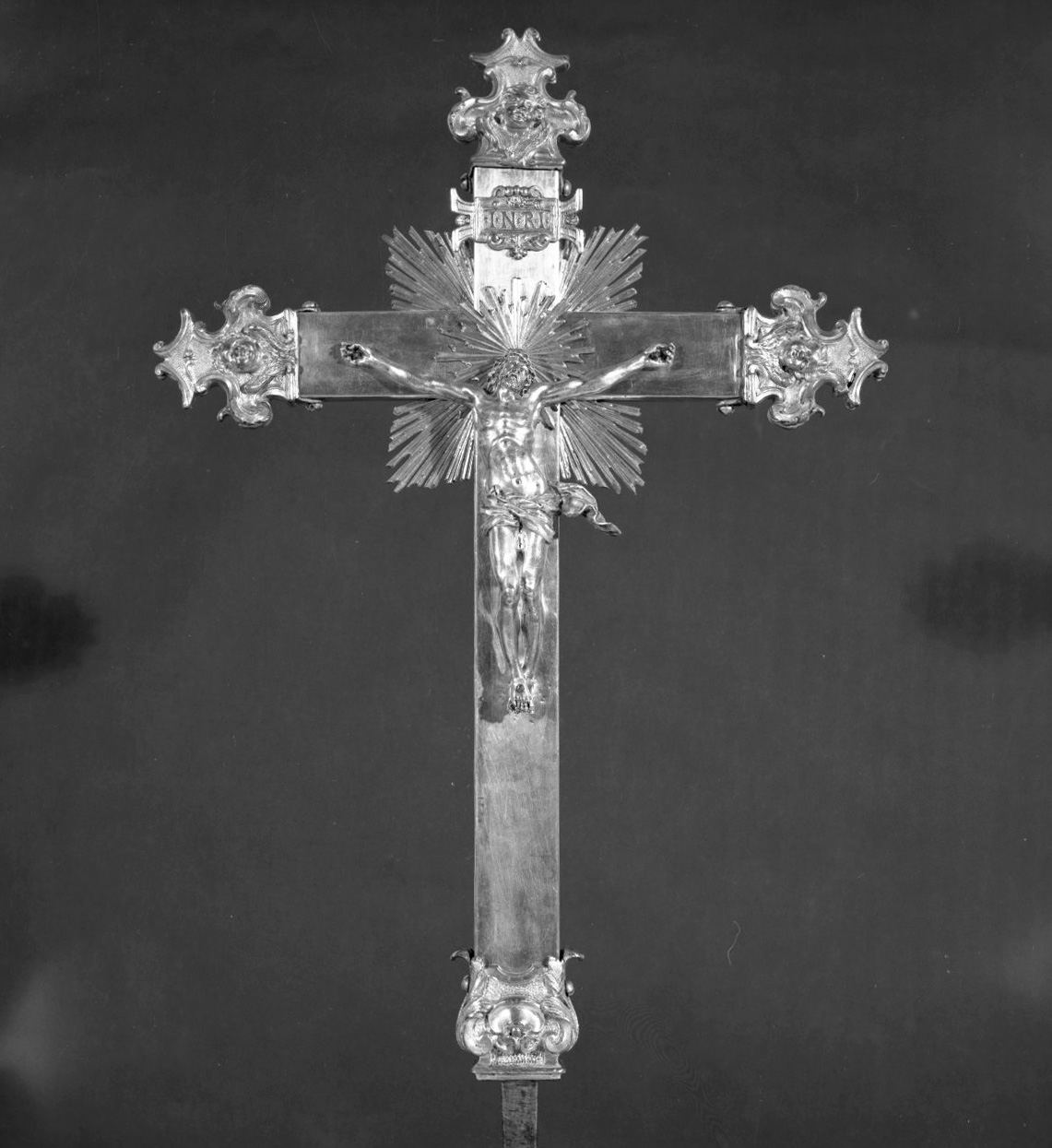 Cristo crocifisso (croce processionale) - bottega romana (sec. XVIII)