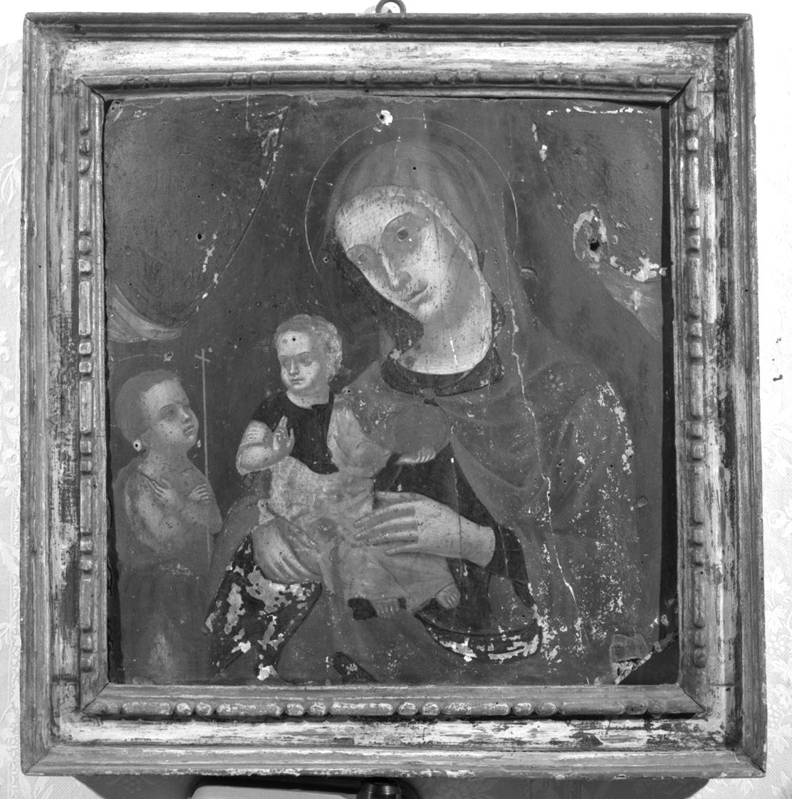 Madonna con Bambino e San Giovannino (dipinto) - ambito dalmata (sec. XVIII)