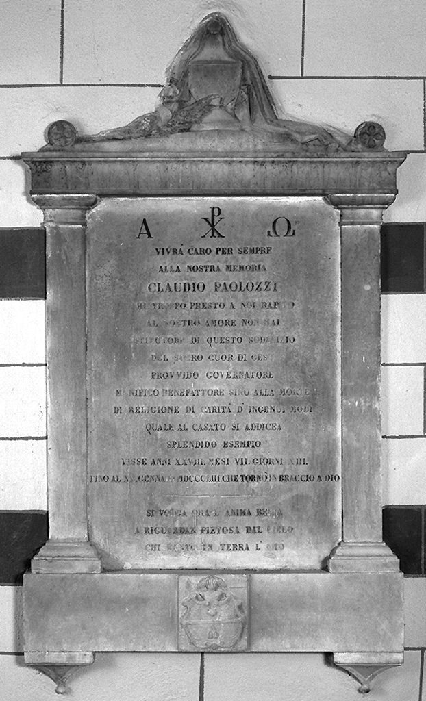 lapide commemorativa - bottega toscana (sec. XIX)