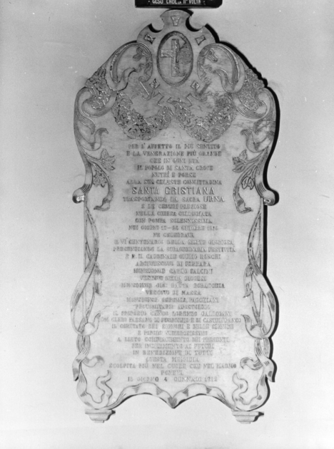 lapide - ambito toscano (sec. XX)