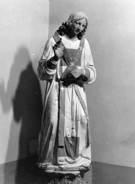 Arcangelo benedicente (statua) di Della Robbia Andrea (bottega) (fine sec. XV)