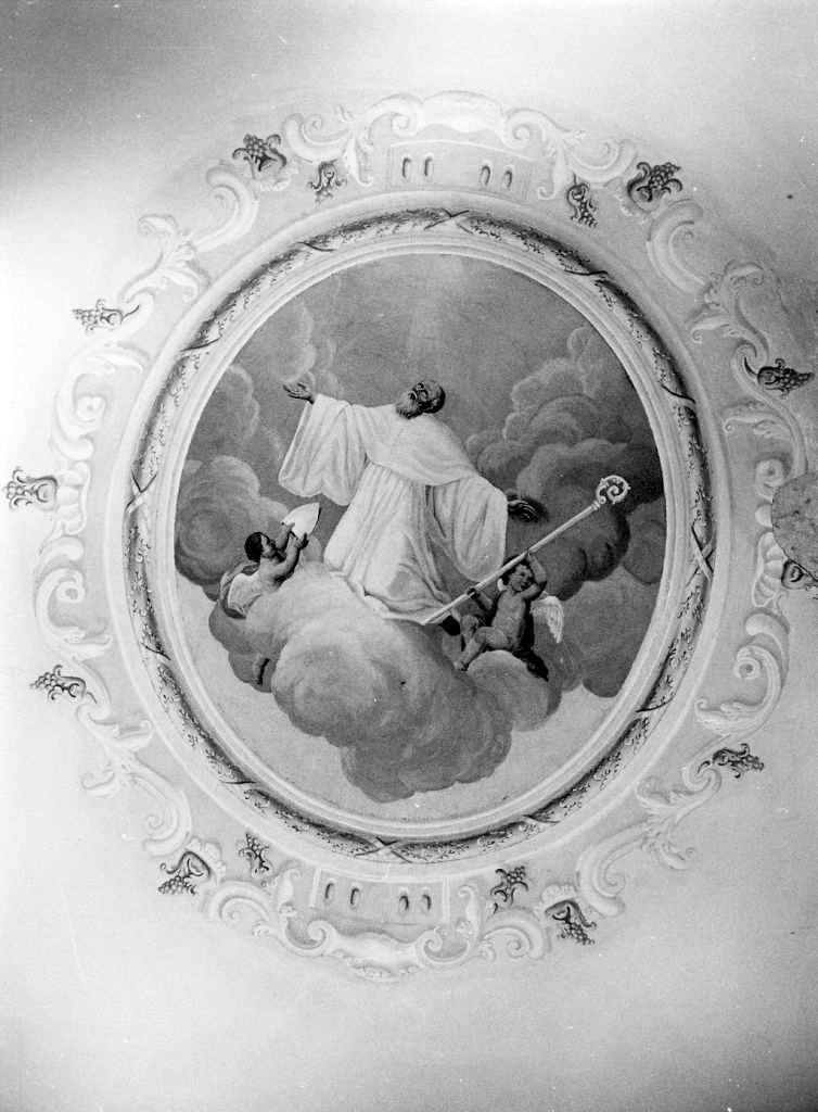 San Benedetto in gloria (soffitto dipinto) di Lorenzi Luigi, Forzoni Pietro (metà sec. XVIII)