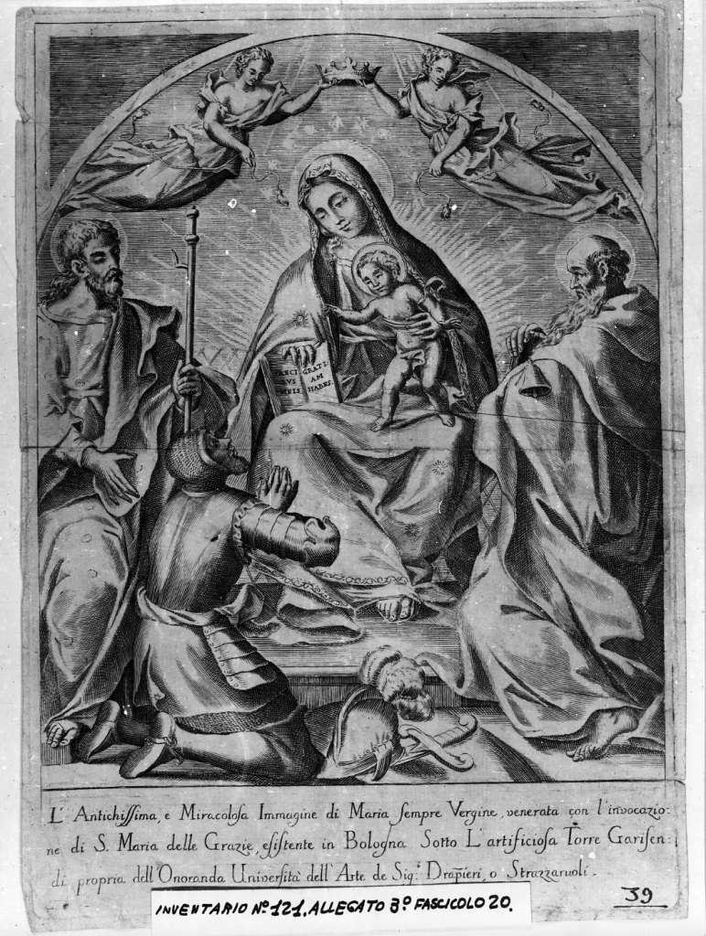Madonna in trono con Bambino e Santi (stampa) - ambito Europa centrale (sec. XVIII)